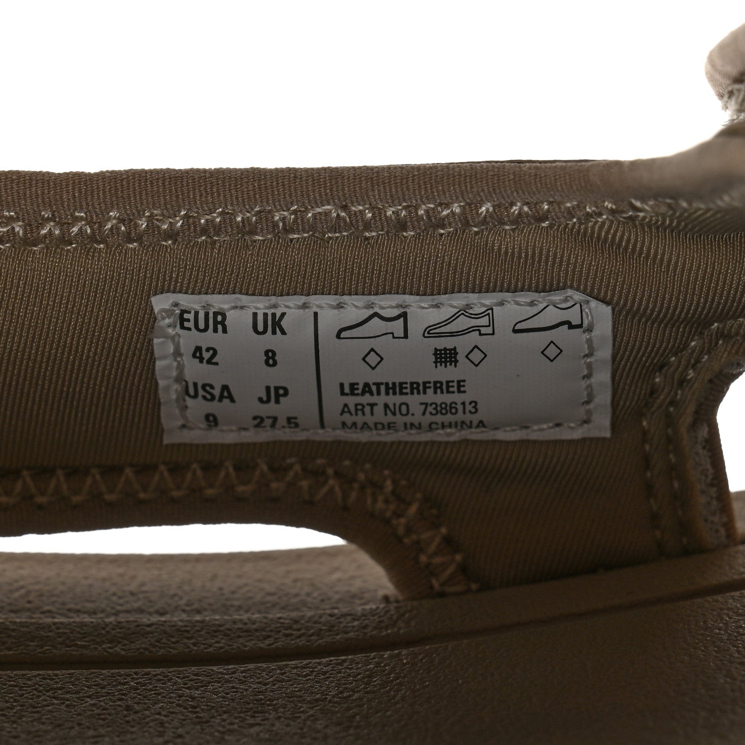 Balenciaga Fake Leather Mens Tourist Sandals 42 Taupe 7 of 9