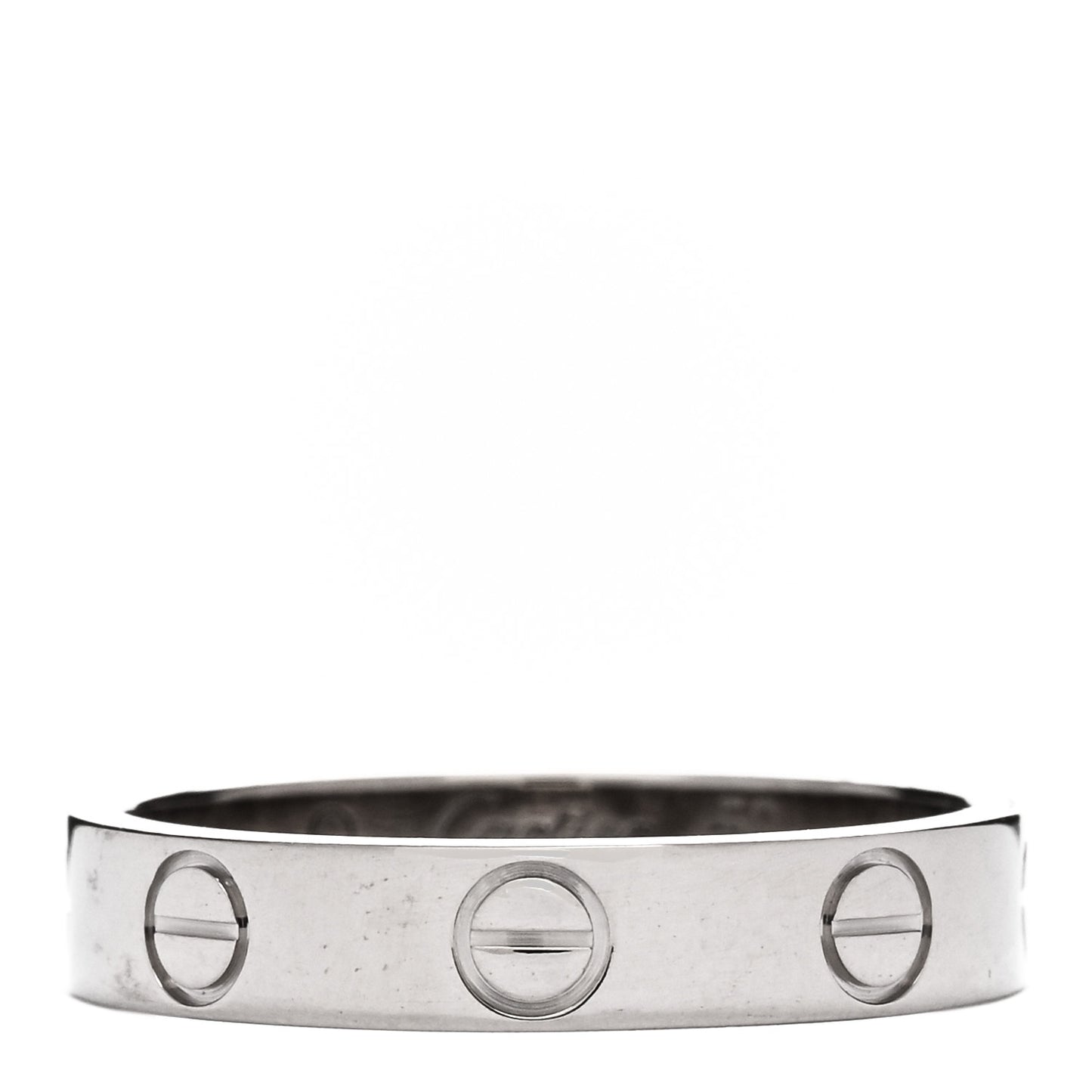 18K White Gold 3.5mm LOVE Wedding Band Ring 50 5.25