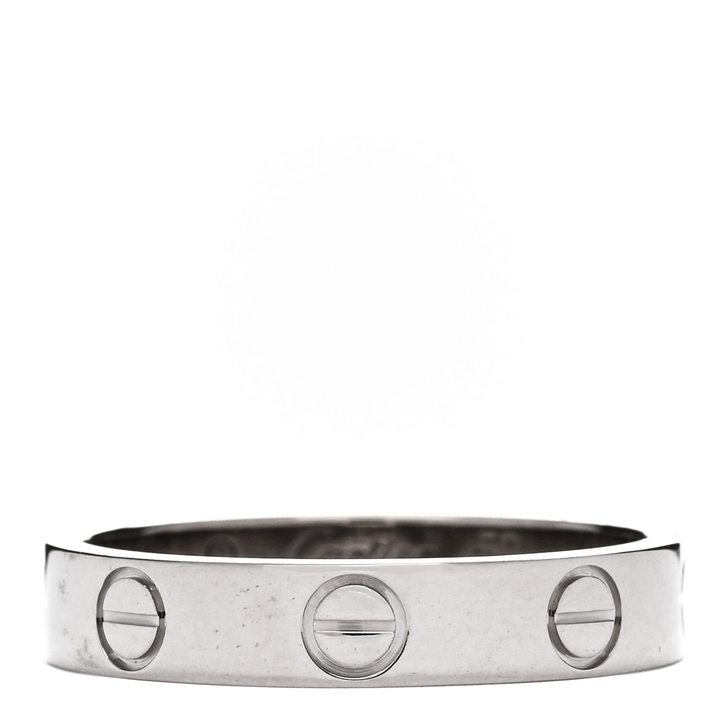 Cartier 18K White Gold 3.5mm LOVE Wedding Band Ring 50 5.25 1 of 3