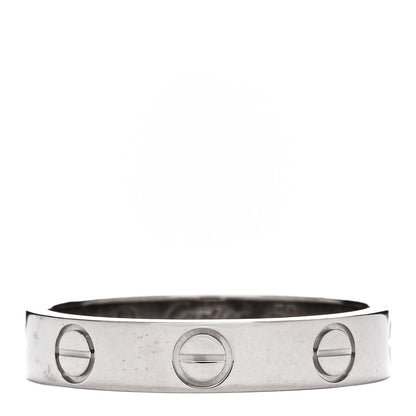 Cartier 18K White Gold 3.5mm LOVE Wedding Band Ring 50 5.25 1 of 3