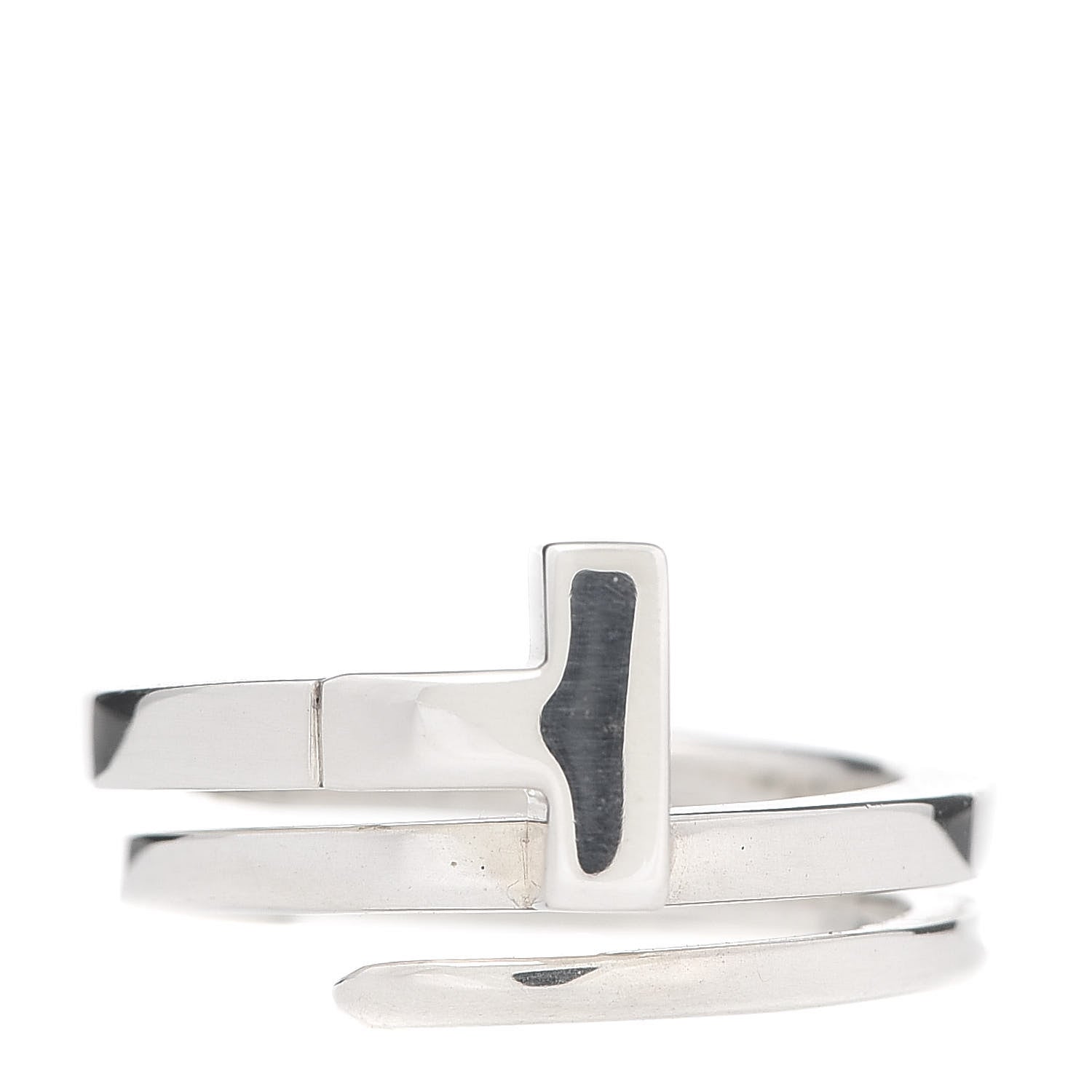 Tiffany Sterling Silver T Square Wrap Ring 49 4.75 1 of 5