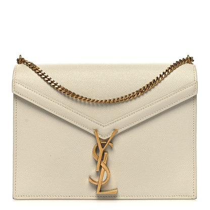 Saint Laurent Grain De Poudre Monogram Cassandra Clasp Bag Crema Soft 1 of 11