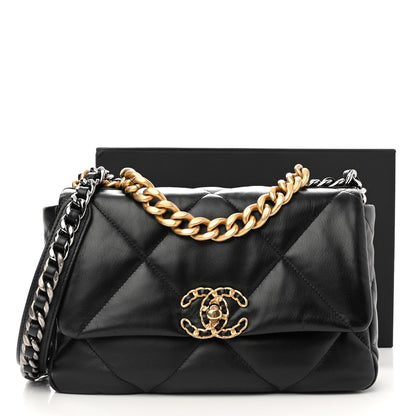 Chanel Lambskin Quilted Medium Chanel 19 Flap Black 13 of 13