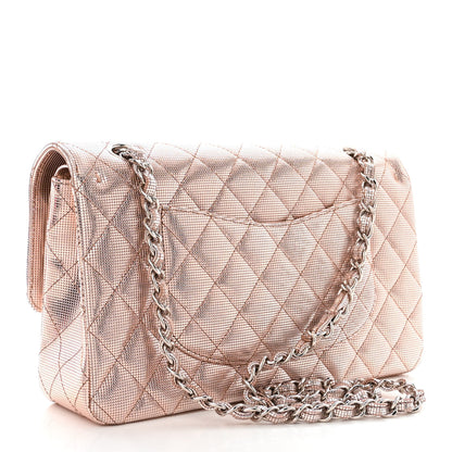Chanel Metallic Calfskin Pixel Effect Medium Double Flap Pinky Gold 3 of 12