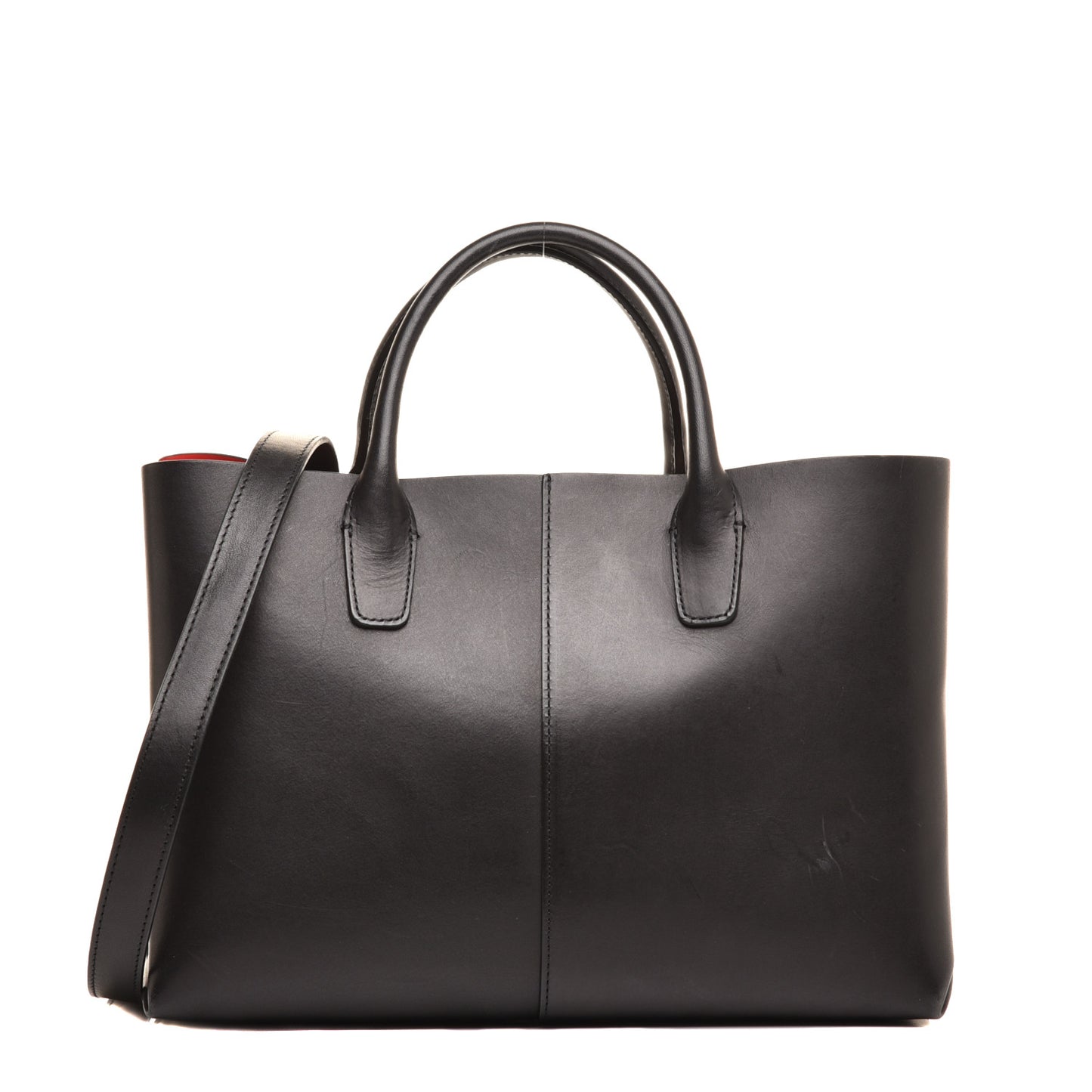Calfskin Mini Folded Bag Black Flamma