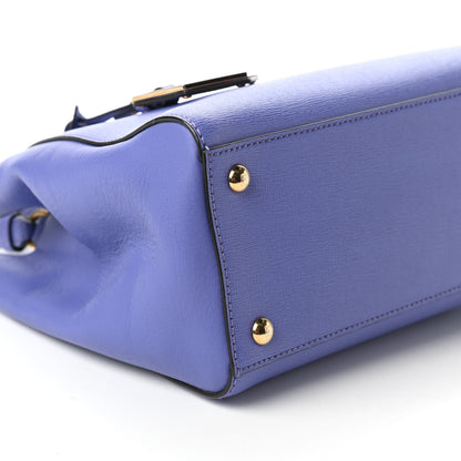 Fendi Vitello Elite Petite 2Jours Tote Viola Cassis 6 of 9