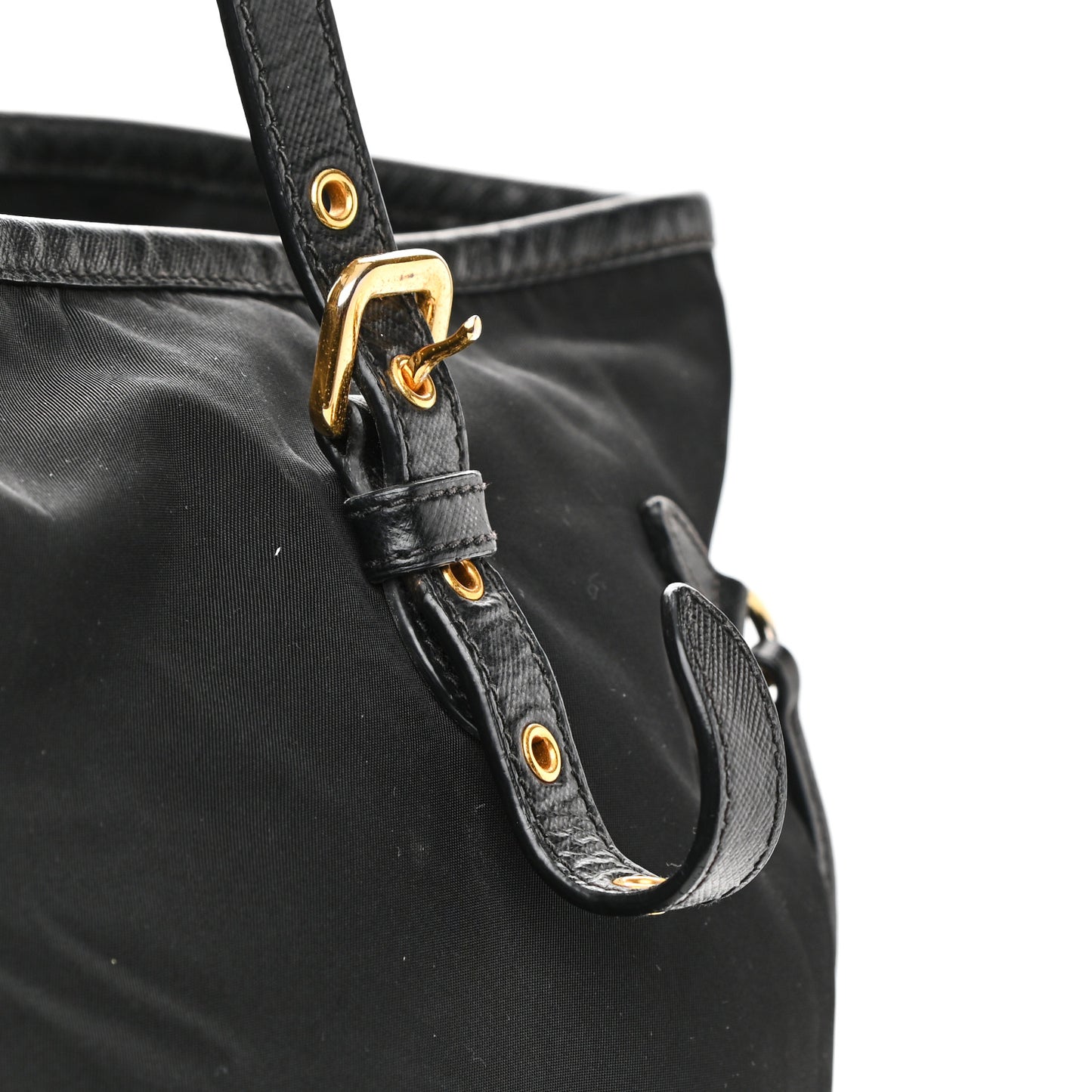 Tessuto Nylon Saffiano Tote Black
