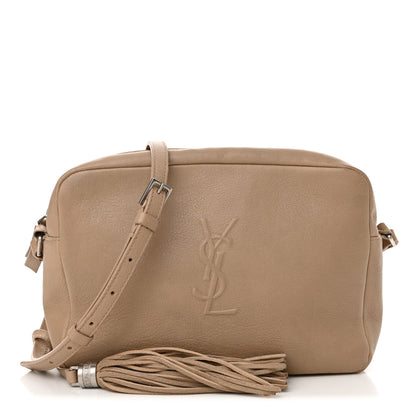 Saint Laurent Lambskin Monogram Small Lou Camera Bag Dark Beige 1 of 15