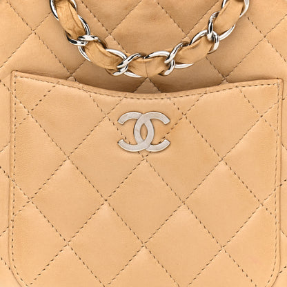 Chanel Lambskin Quilted Mini Messenger Bag Beige 8 of 15
