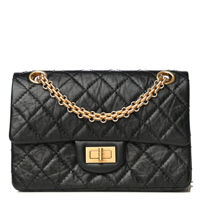 Chanel Aged Calfskin Quilted 2.55 Reissue Mini Flap Black 1 of 15