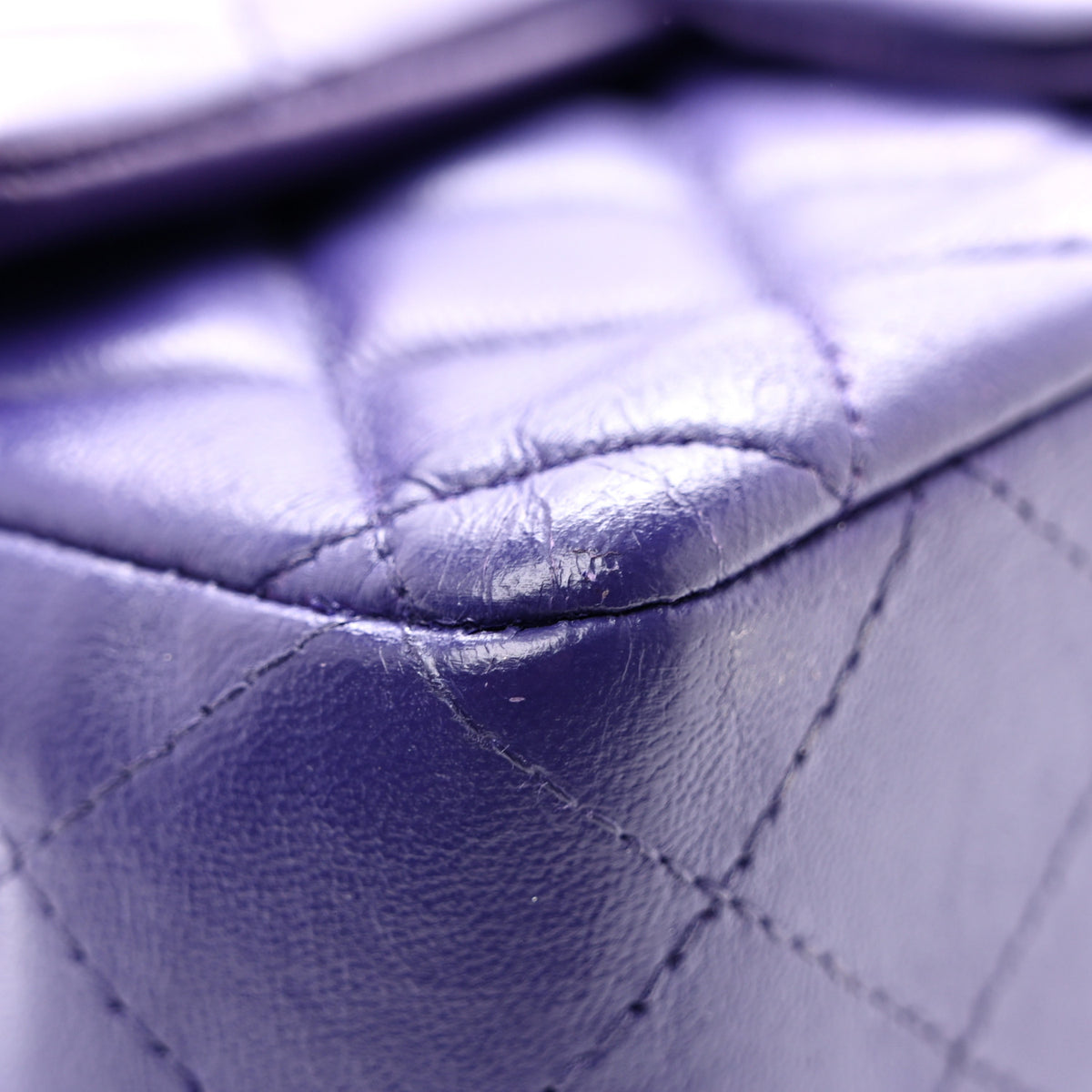 Chanel Lambskin Quilted Mini Rectangular Flap Purple 11 of 14