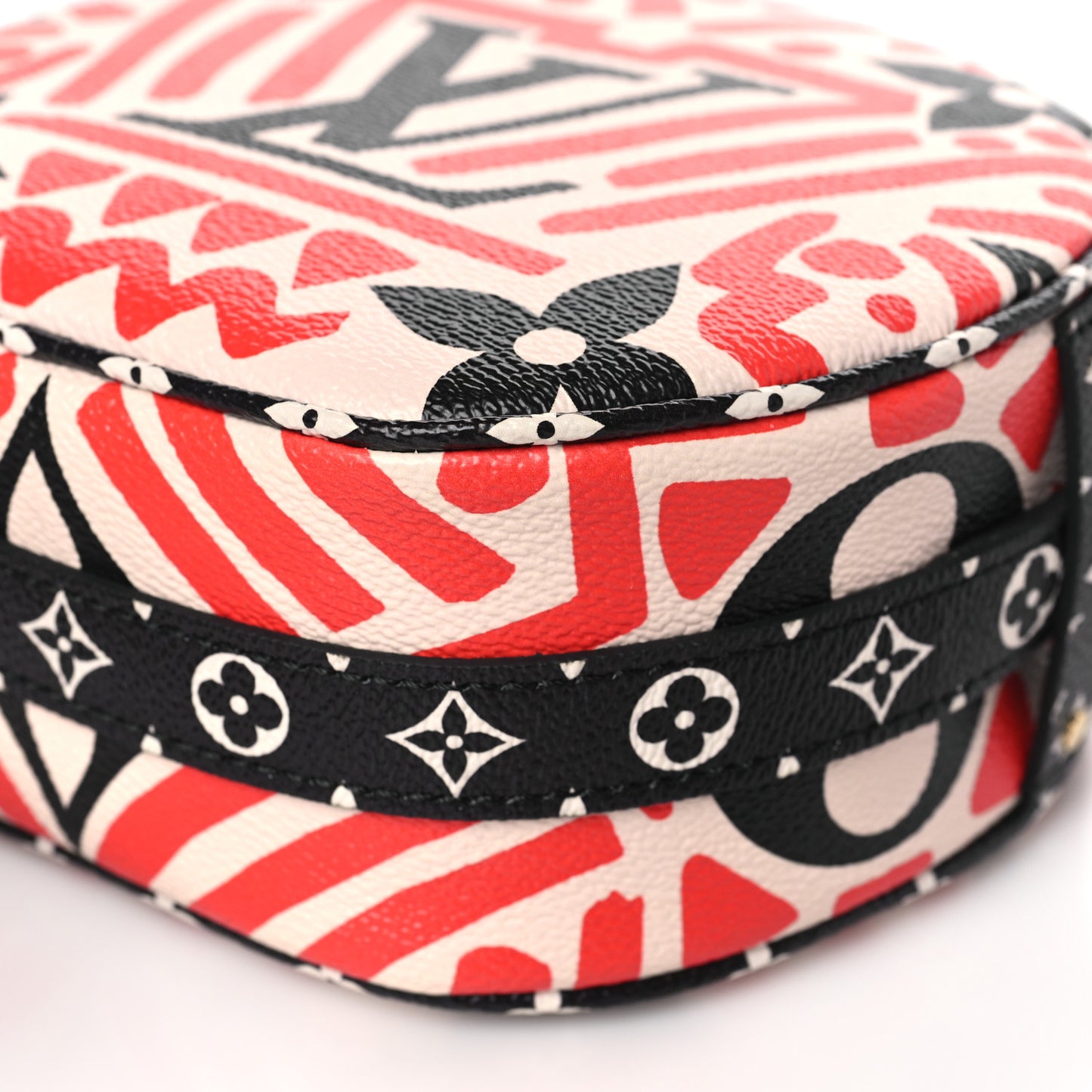 Monogram Giant Crafty Boite Chapeau Souple PM Creme Rouge Black