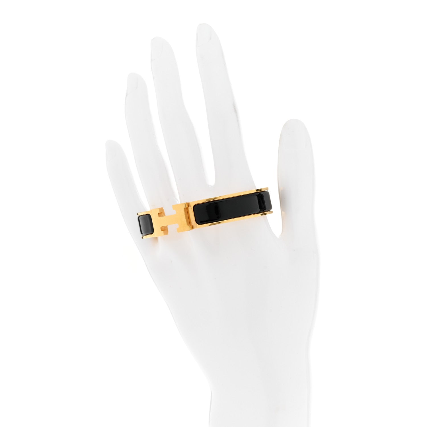 Hermes Enamel Narrow Clic Clac H Bracelet PM Black 2 of 5
