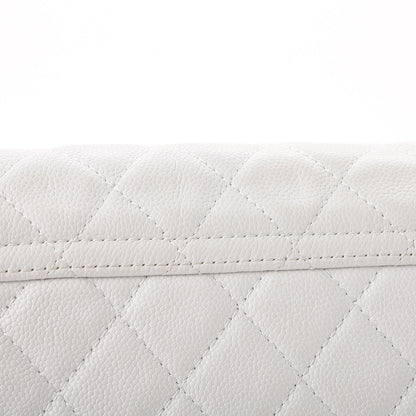 Chanel Caviar Quilted Timeless Accordion Flap White 11 of 15