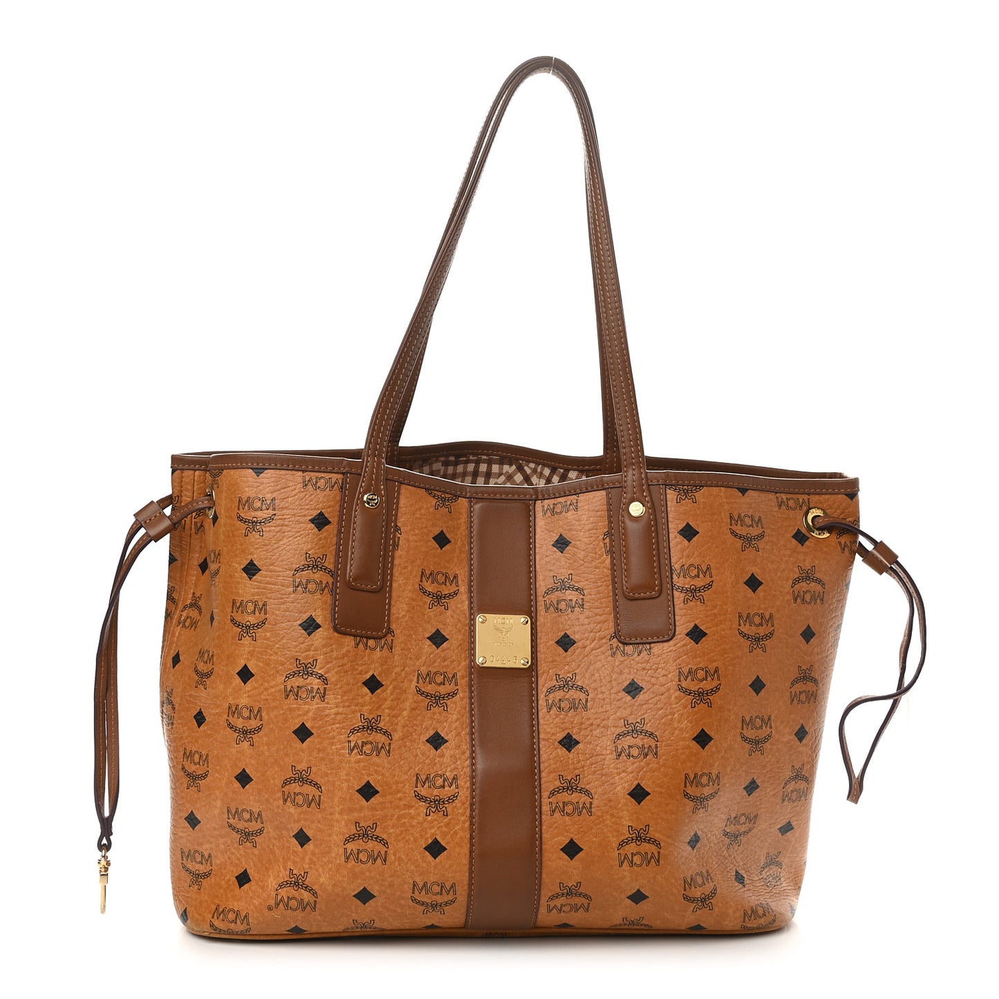 Visetos Medium Liz Reversible Shopper Tote Cognac