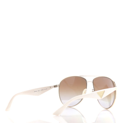 Prada Gradient Aviator Sunglasses SPR53Q White 4 of 7