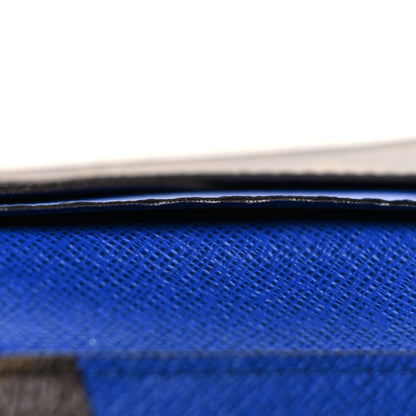 Louis Vuitton Monogram Macassar Pocket Organizer NM Blue 8 of 10