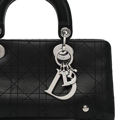 Christian Dior Calfskin Cannage Stitched Small Lady East West Lady Dior Black 8 of 16