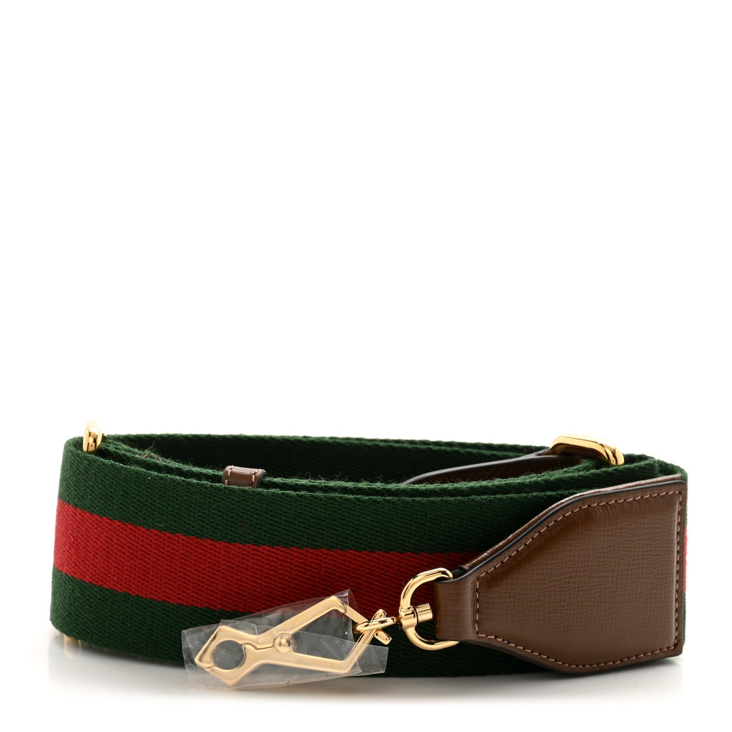 Gucci Canvas Web Shoulder Strap Green Red 1 of 3