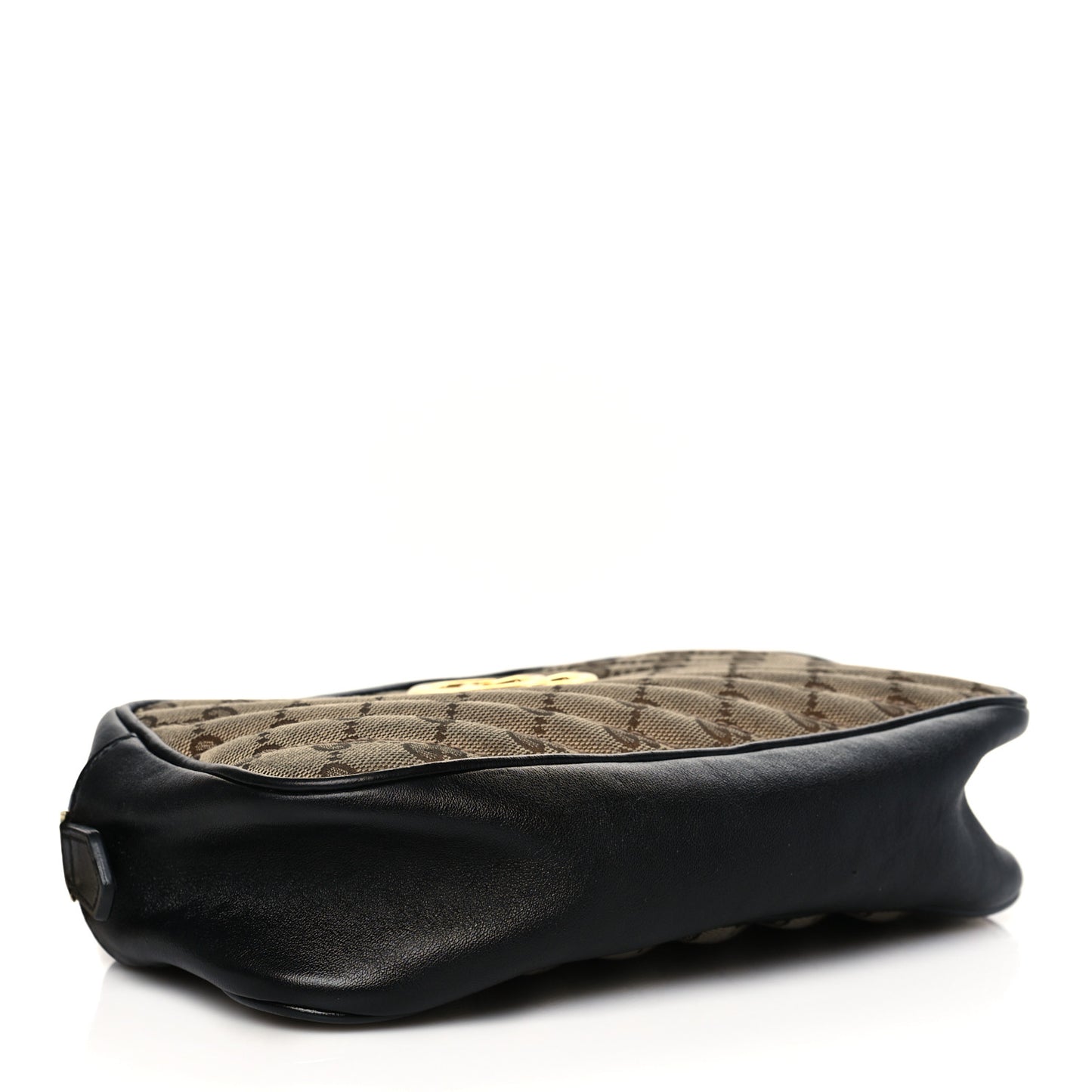 Monogram Matelasse Diagonal Small GG Marmont Chain Shoulder Bag Beige Black