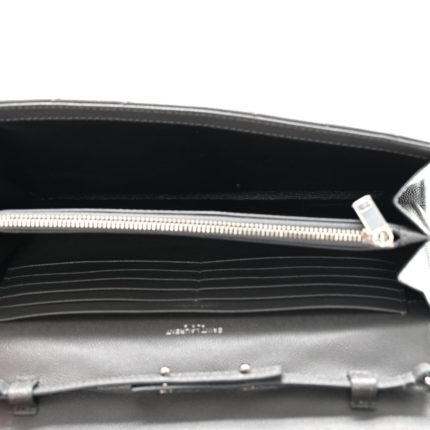Grain De Poudre Matelasse Chevron Monogram Chain Wallet Oyster Grey