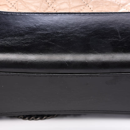 Chanel Aged Calfskin Quilted Medium Gabrielle Hobo Beige Black 14 of 17