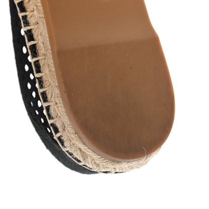 Christian Dior Canvas Embroidered Perforated Granville Espadrille 36 Black 10 of 12