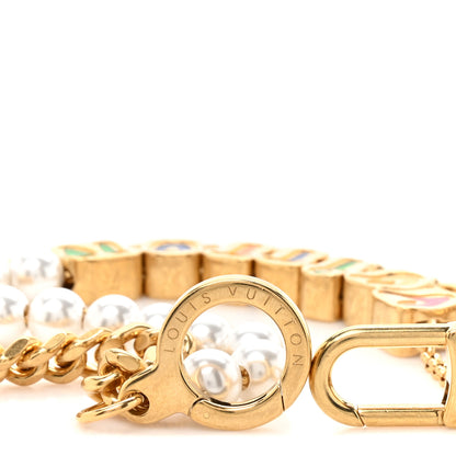 Louis Vuitton Metal Monogram Vuitton Belt Chain Gold Multicolor 3 of 4