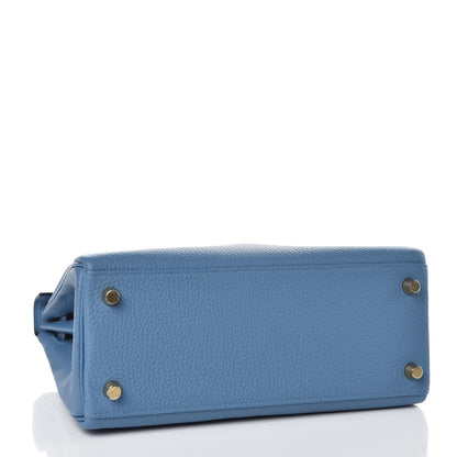 Hermes Togo Kelly Retourne 25 Azur 5 of 31