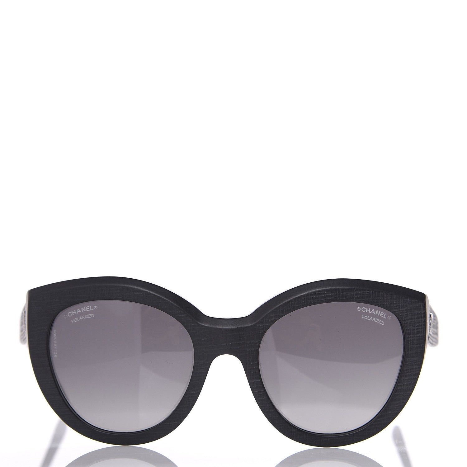 Chanel Acetate Polarized Butterfly Signature Sunglasses 5331 Black 3 of 8