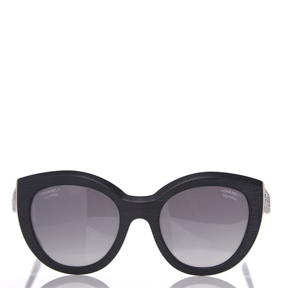 Chanel Acetate Polarized Butterfly Signature Sunglasses 5331 Black 3 of 8