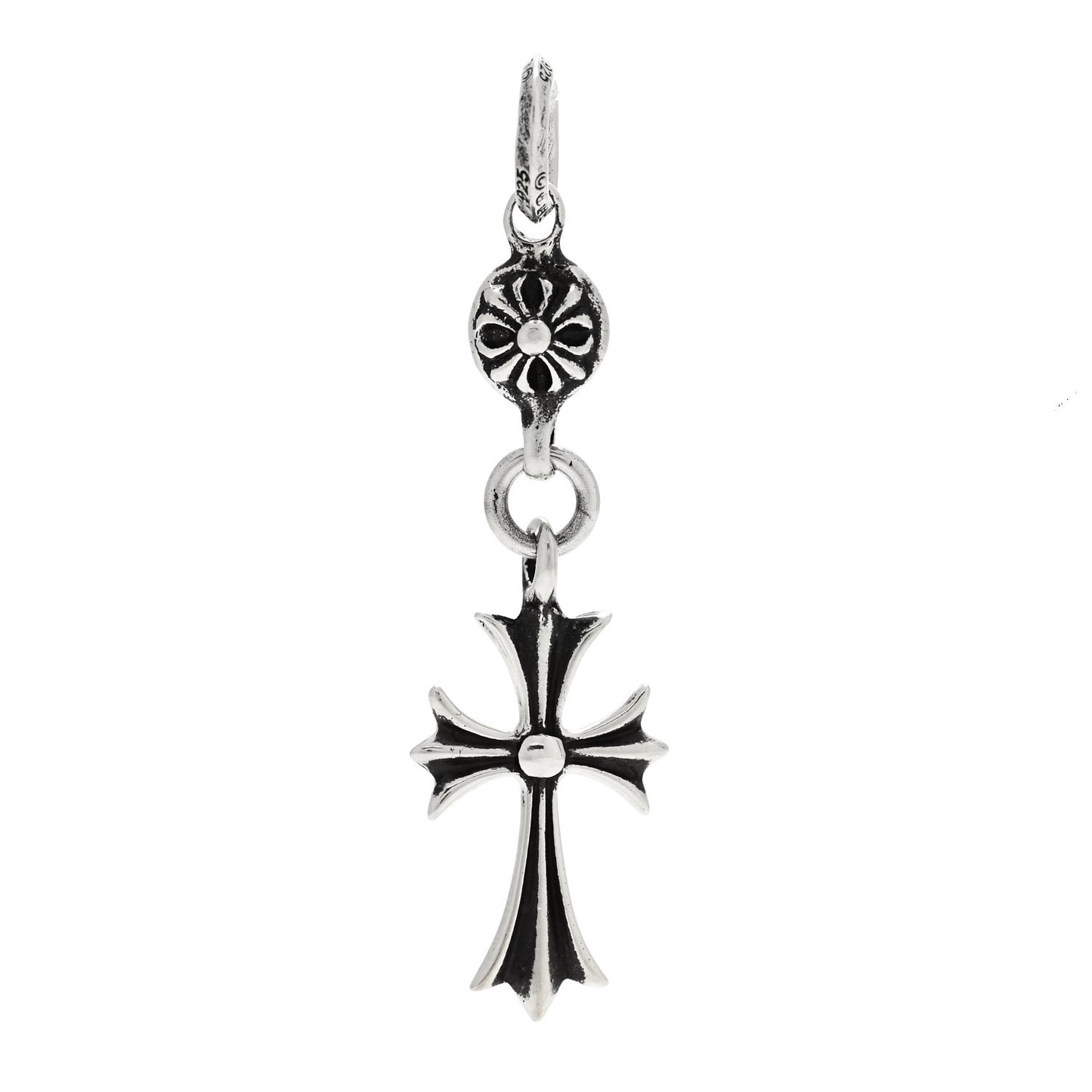 Sterling Silver Tiny Cross Long Pendant
