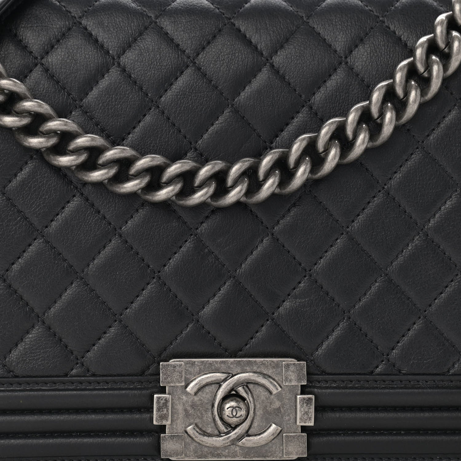 Chanel Calfskin Quilted New Medium Boy Flap Black 7 of 9