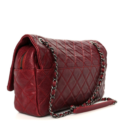 Chanel Iridescent Caviar Quilted Large Chic Flap Red 3 of 12