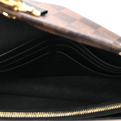 Louis Vuitton Damier Ebene Vavin Chain Wallet Black 5 of 12