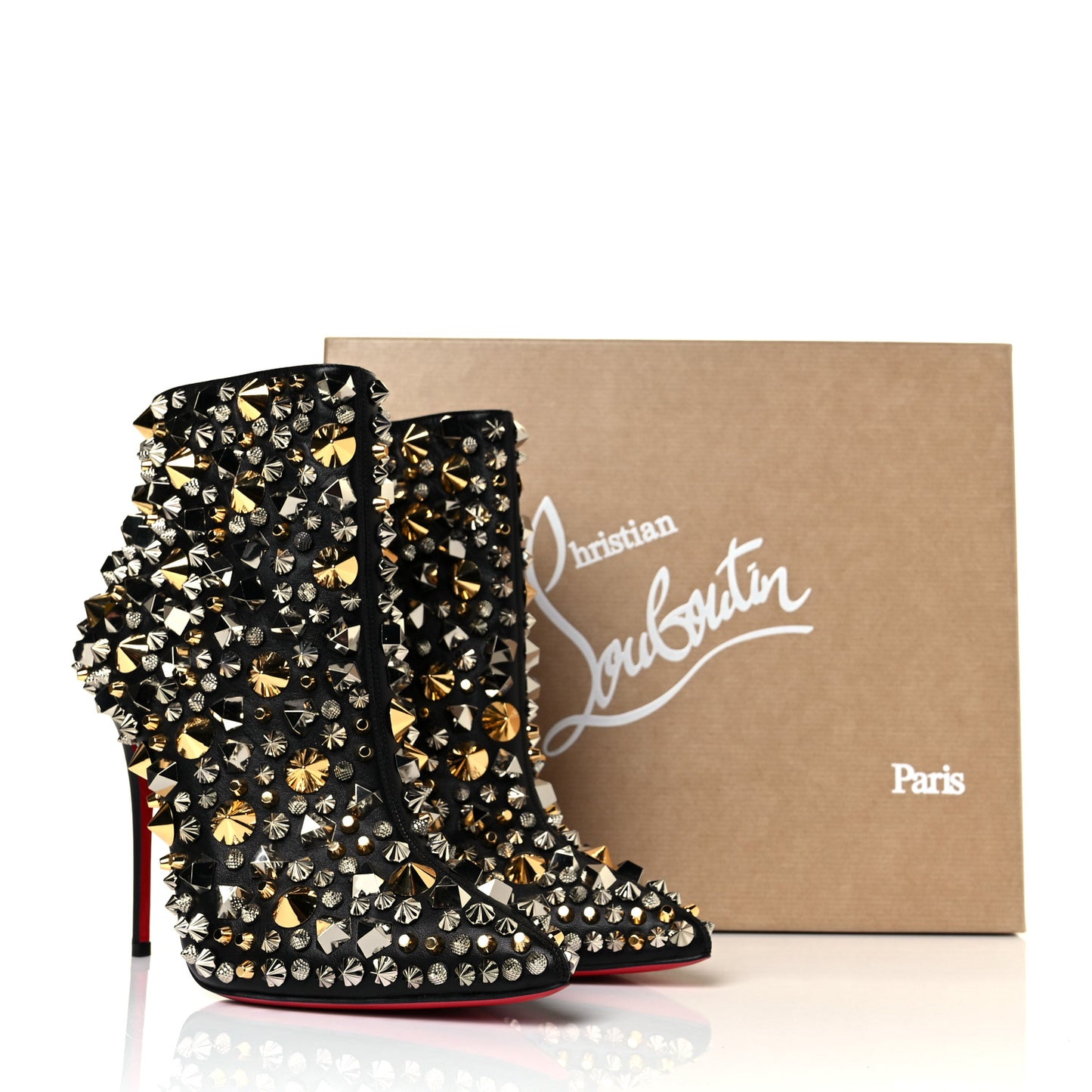 Calfskin So Full Kate 100 Ankle Boots 37.5 Black Multicolor