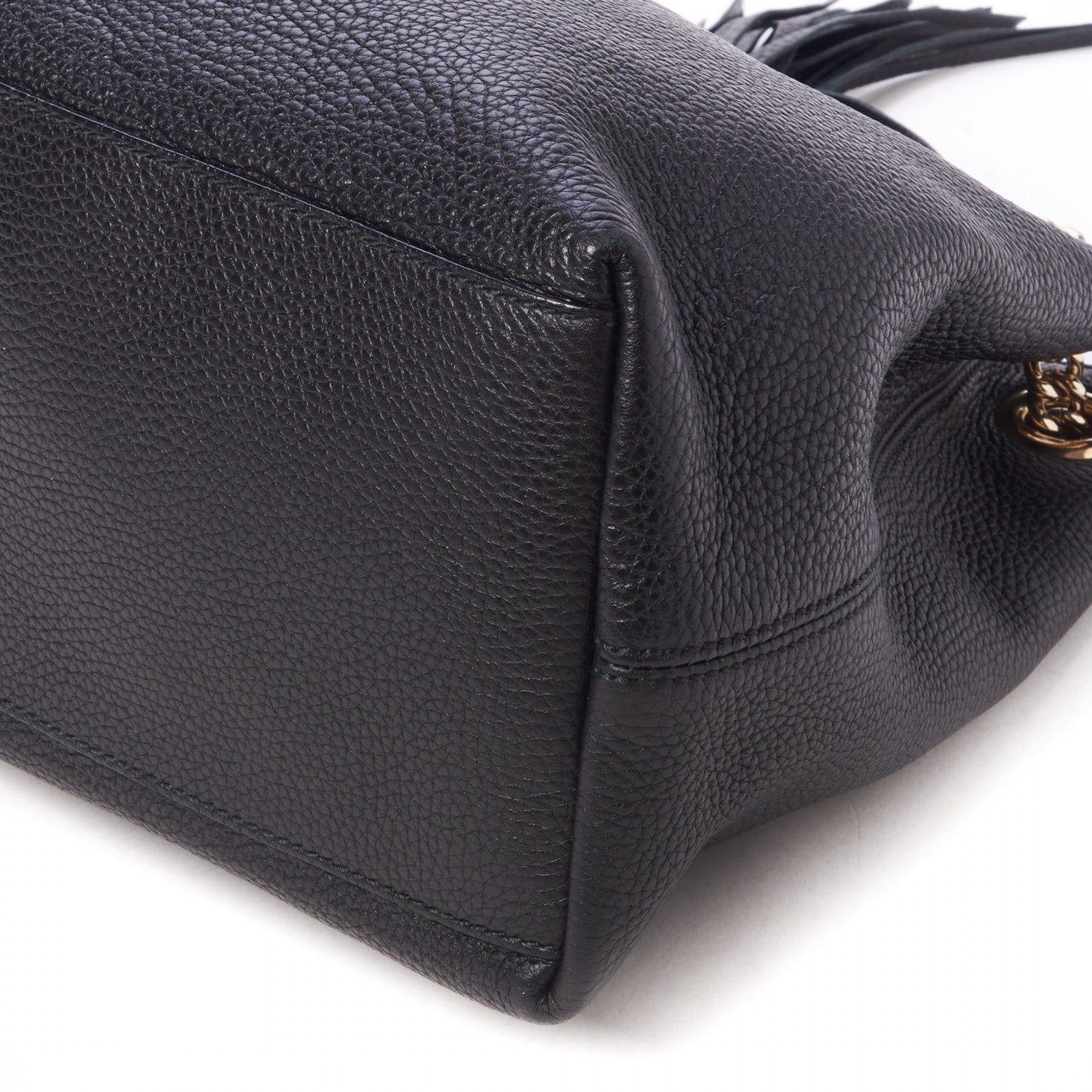 Gucci Pebbled Calfskin Medium Soho Chain Shoulder Bag Black 6 of 12
