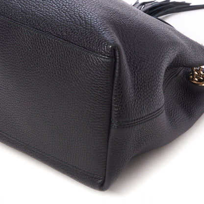 Gucci Pebbled Calfskin Medium Soho Chain Shoulder Bag Black 6 of 12
