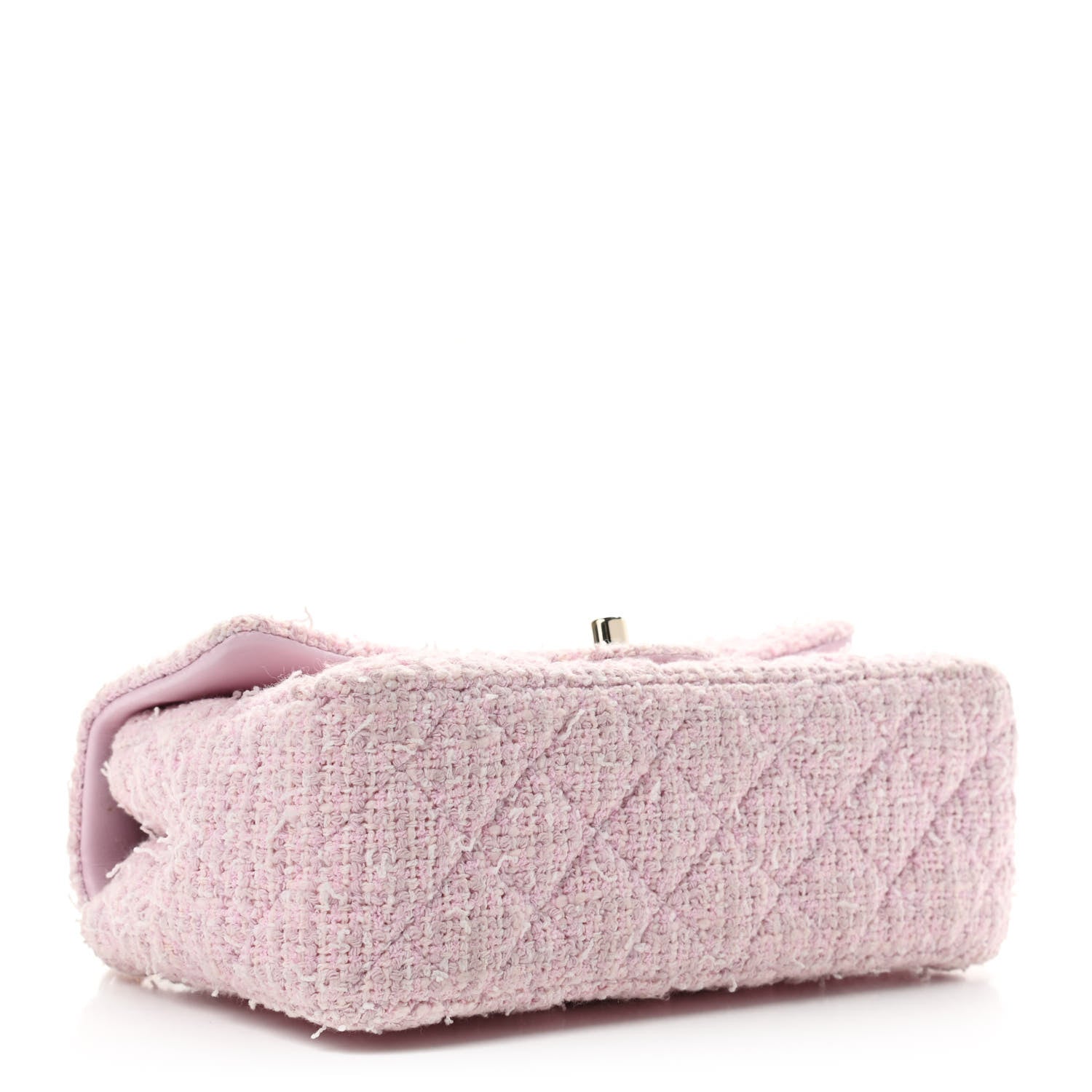 Chanel Tweed Quilted Mini Rectangular Flap Pink 4 of 14