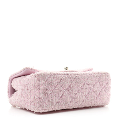 Chanel Tweed Quilted Mini Rectangular Flap Pink 4 of 14