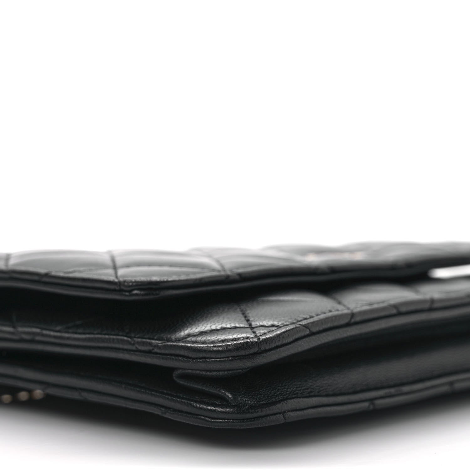 Chanel Lambskin Quilted Wallet On Chain WOC Black 8 of 10