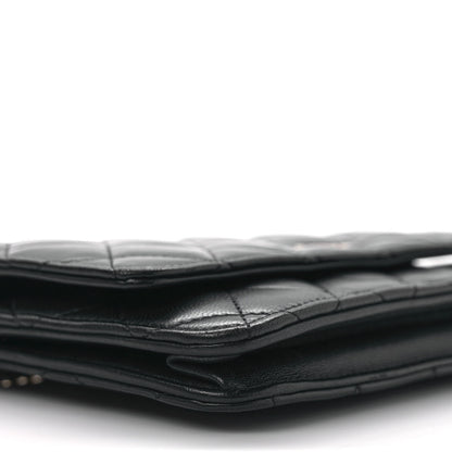 Chanel Lambskin Quilted Wallet On Chain WOC Black 8 of 10