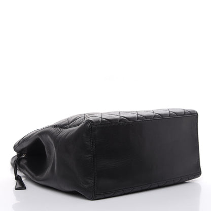 Chanel Calfskin Quilted CC Shopping Tote Black 5 of 16