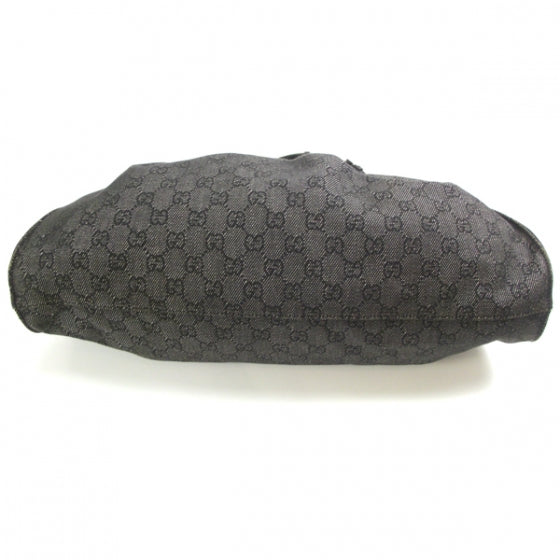 Denim Monogram Shoulder Bag Black