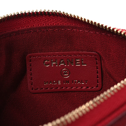Chanel Caviar Quilted Small Cosmetic Case Red 6 of 8