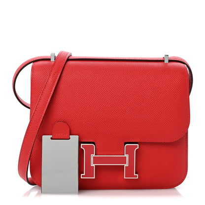 Hermes Epsom Enamel Constance 18 Rouge de Coeur Rubis 3 of 12
