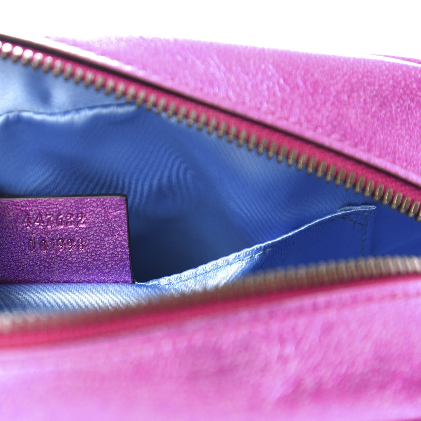Laminated Nappa Matelasse Small GG Marmont Chain Shoulder Bag Fuxia Rosso Rosa