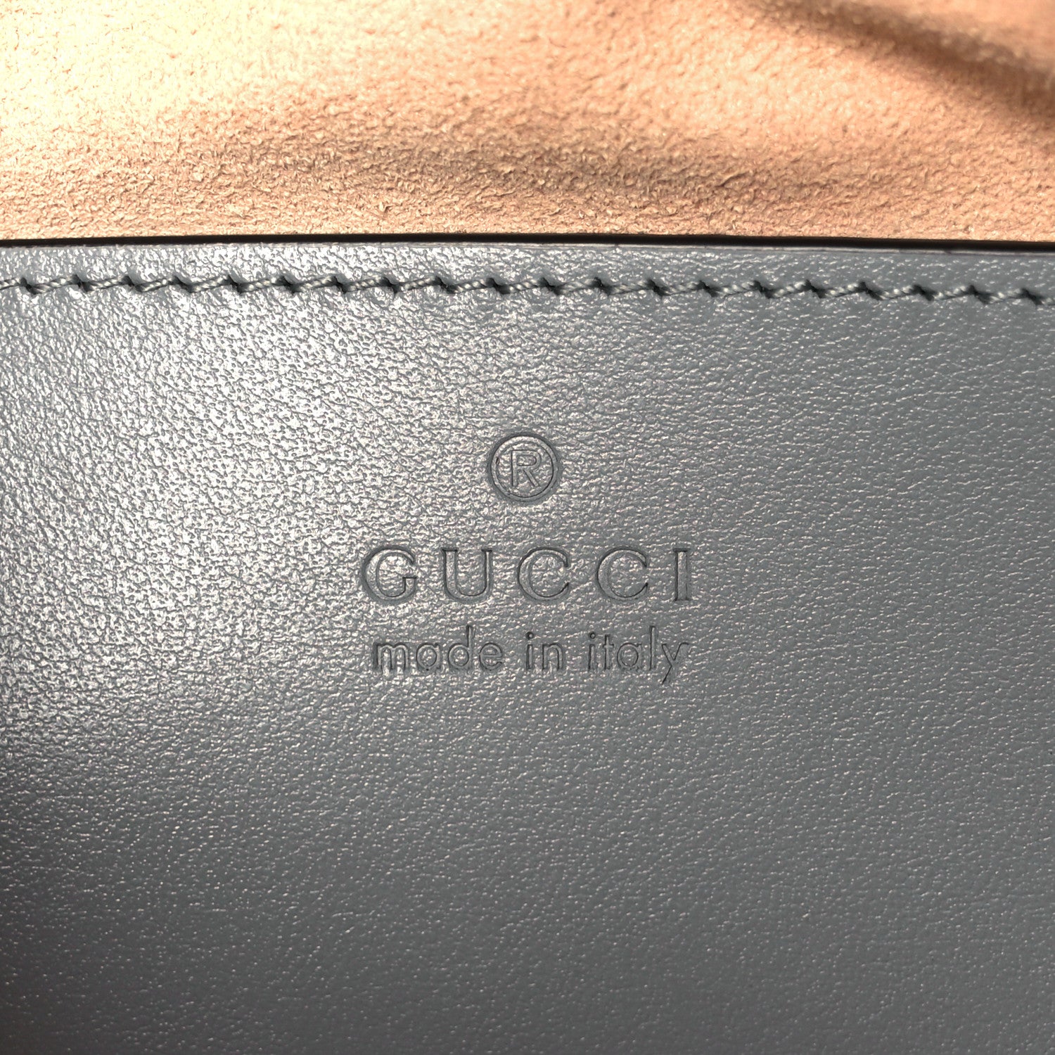 Gucci Calfskin Matelasse Aria Small GG Marmont Chain Shoulder Bag Deep Grey 6 of 11