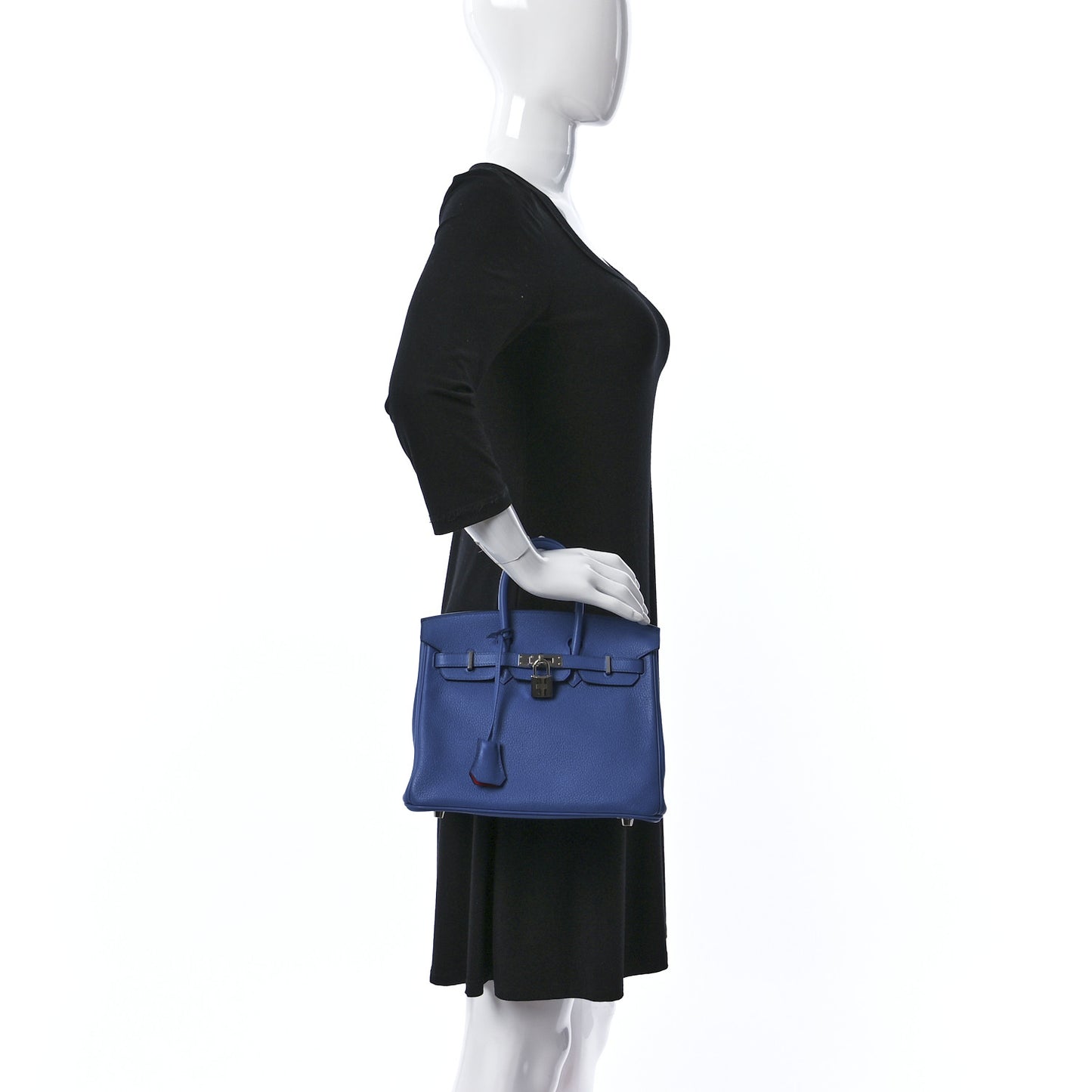 Taurillon Novillo Verso Birkin 25 Bleu Zellige Capucine