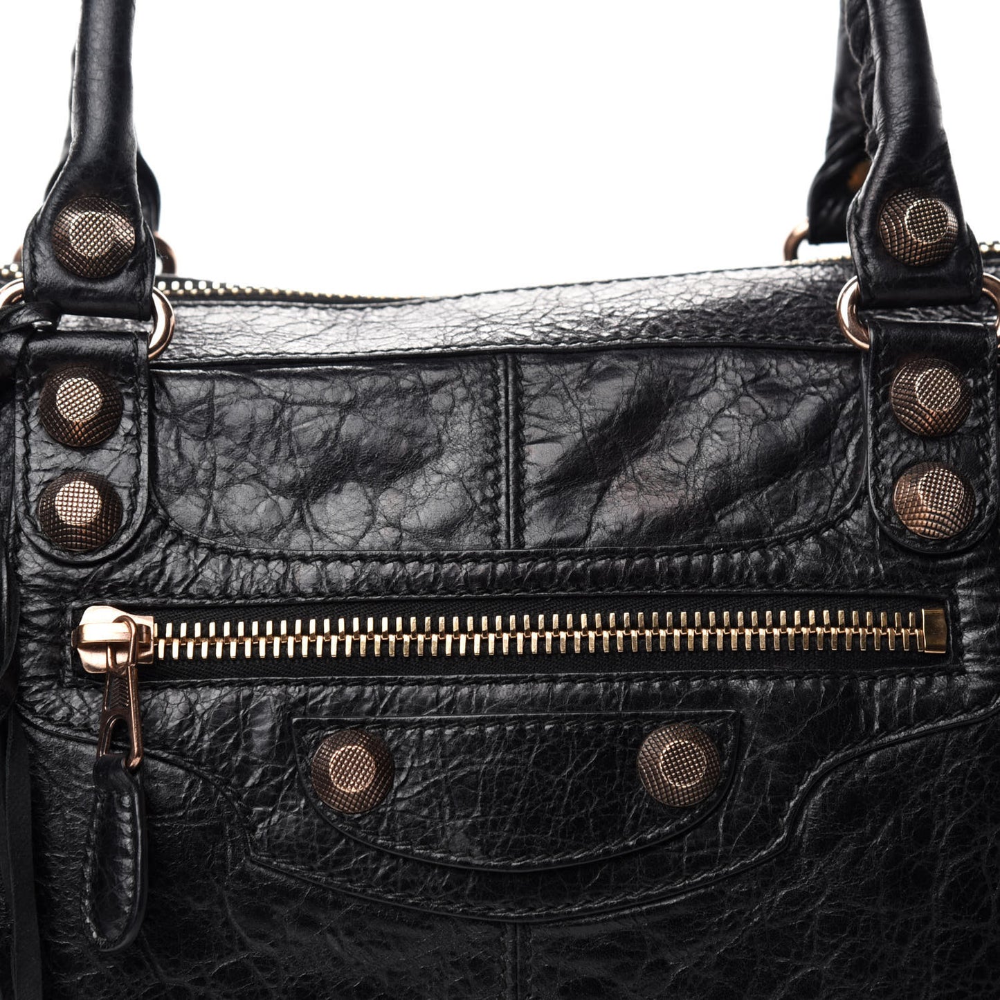 Agneau Giant 12 Rose Gold Hardware Work Black